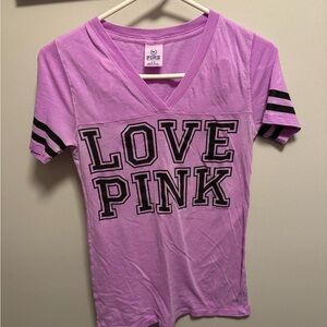 PINK Victoria's Secret Varsity Tee with Black Accents